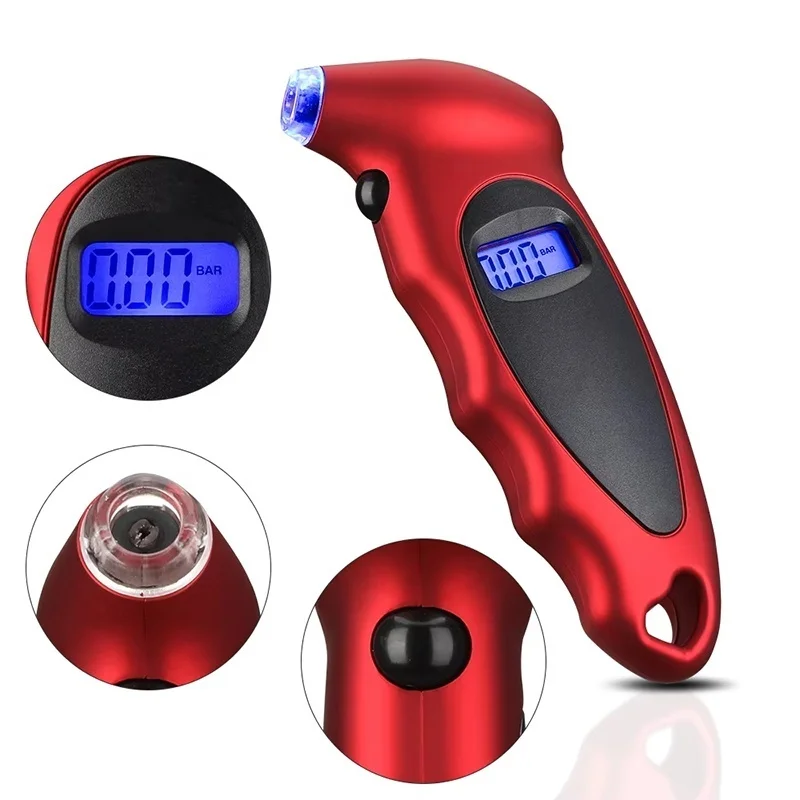 Digital Tire Pressure Gauge Car Portable LCD Display Backlight High Precision Tyre Air Pressure Monitor Tool Auto Accessories
