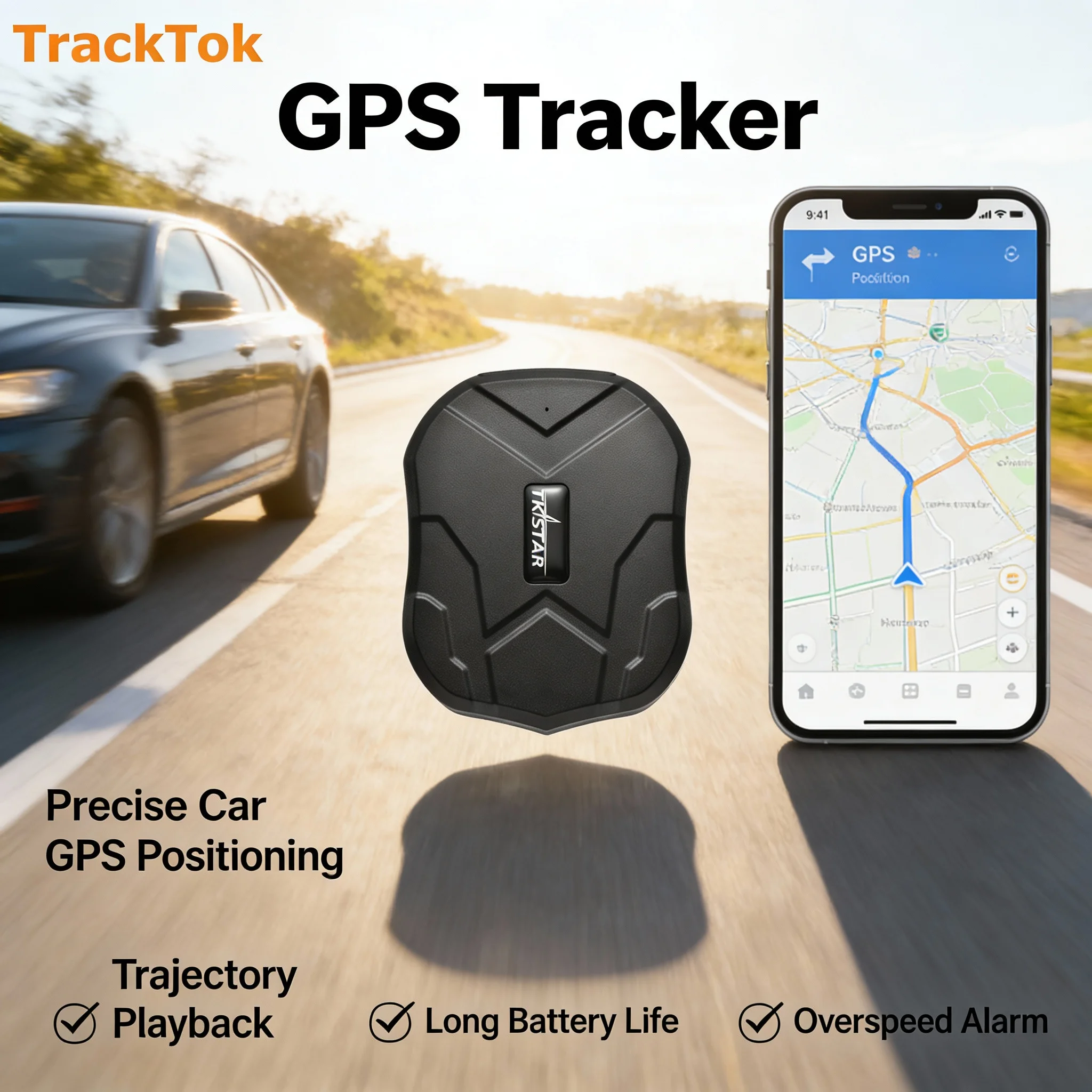 

2G 4G GPS Car Tracker GSM GPRS Locator, for courier package Vehicle Package Container, Strong Magnetic tracking device real time