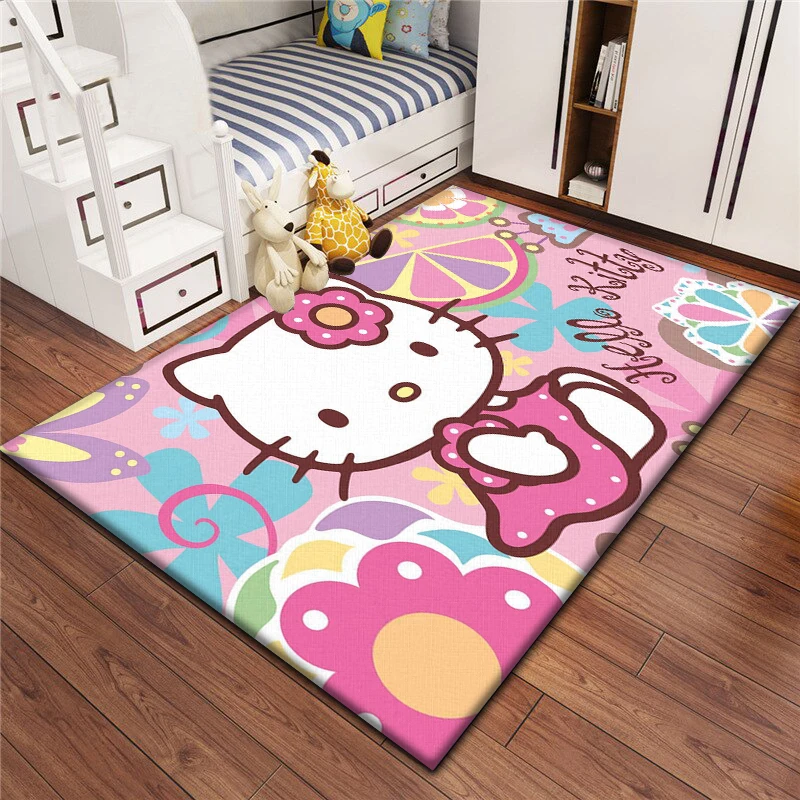 Hello Kitty printed area carpet for children Living room Bedroom floor mat Kitchen mat Children's Bedroom Mat