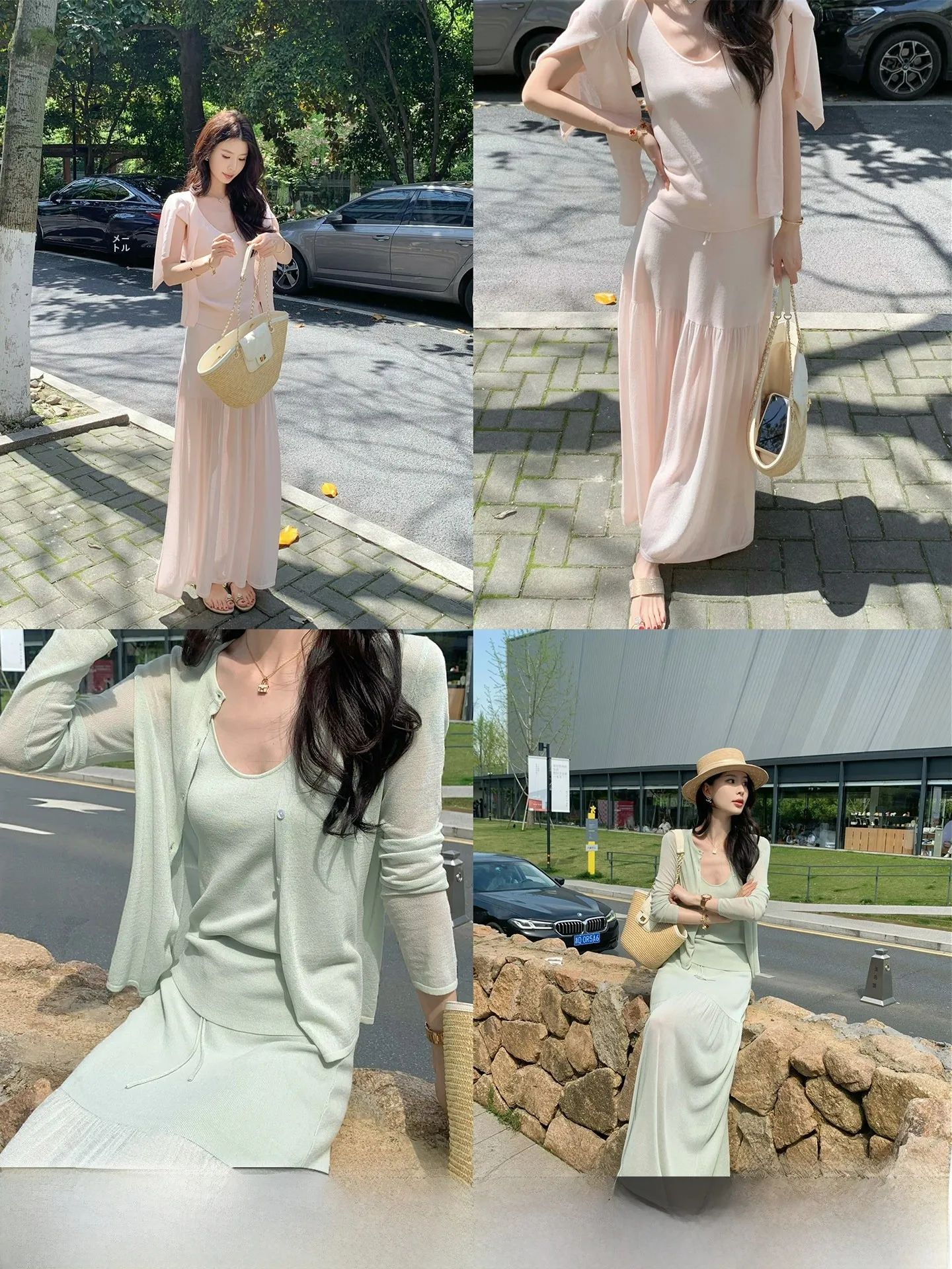 

Fashionable Knitted High Waist Women's Set KingUsefulNatual Brand Long Sleeve Cardigan And Skirt Three Piece Spring Coll...