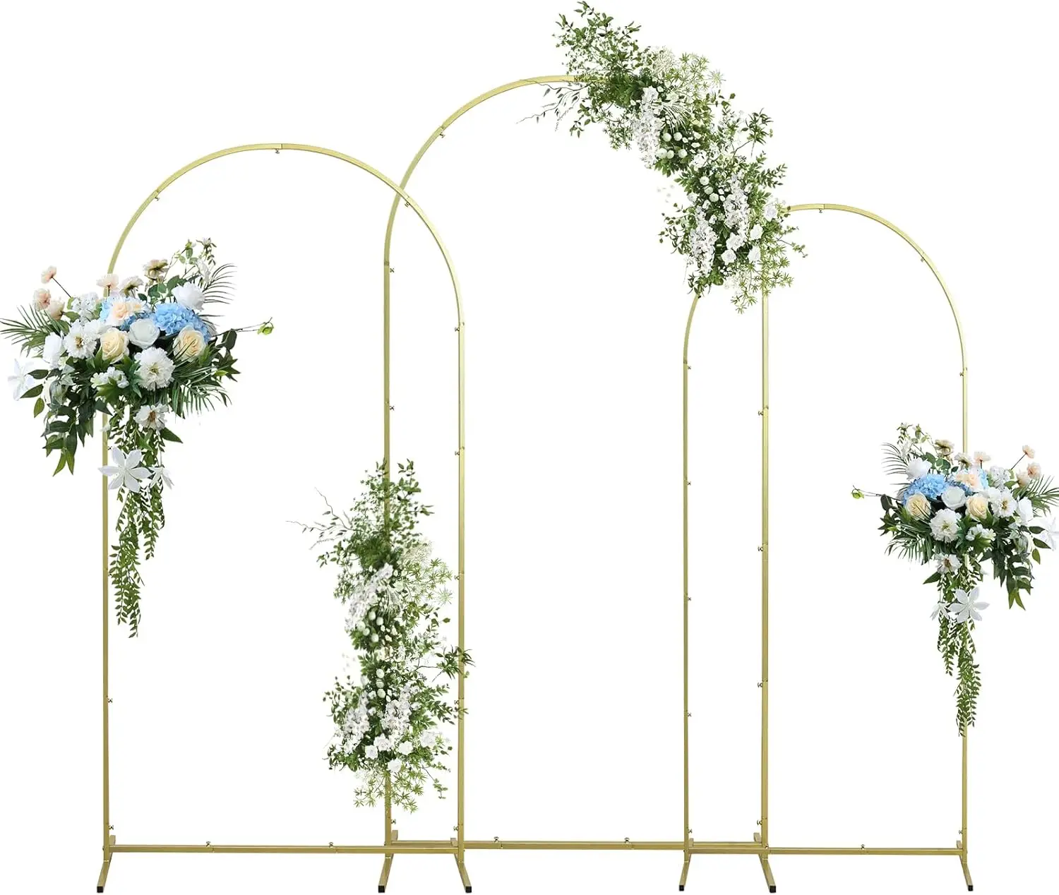 

Wedding Arch Backdrop Stand Gold Metal Arch Backdrop Stand for Wedding Birthday Balloon Arch Decoration (Gold 5.9 6.6 7.2ft)