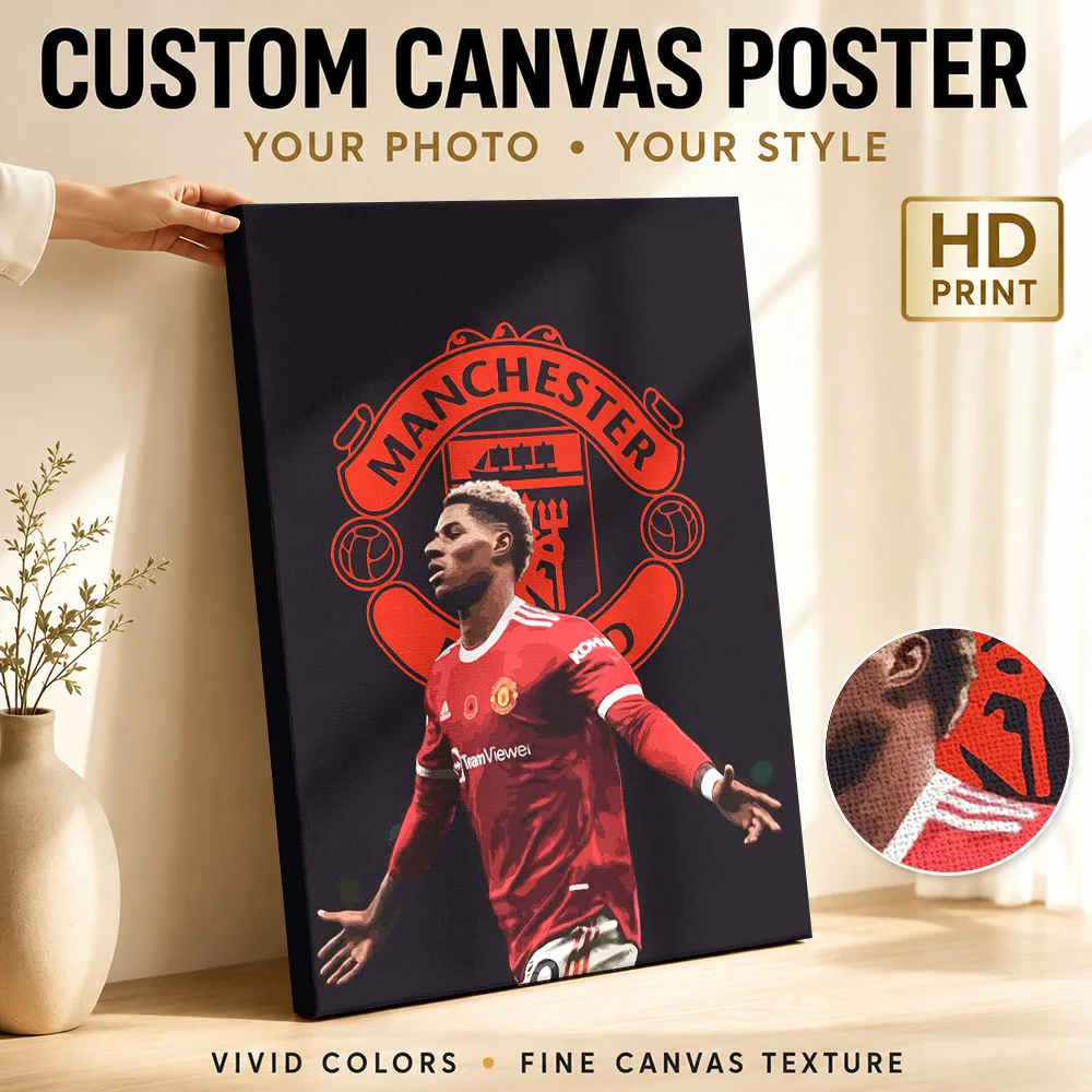 Soccer Pitch Aerial View Canvas Painting Poster Modern Style Wall Decor With Personalized Photo For Home Office Ideal Fan Gift
