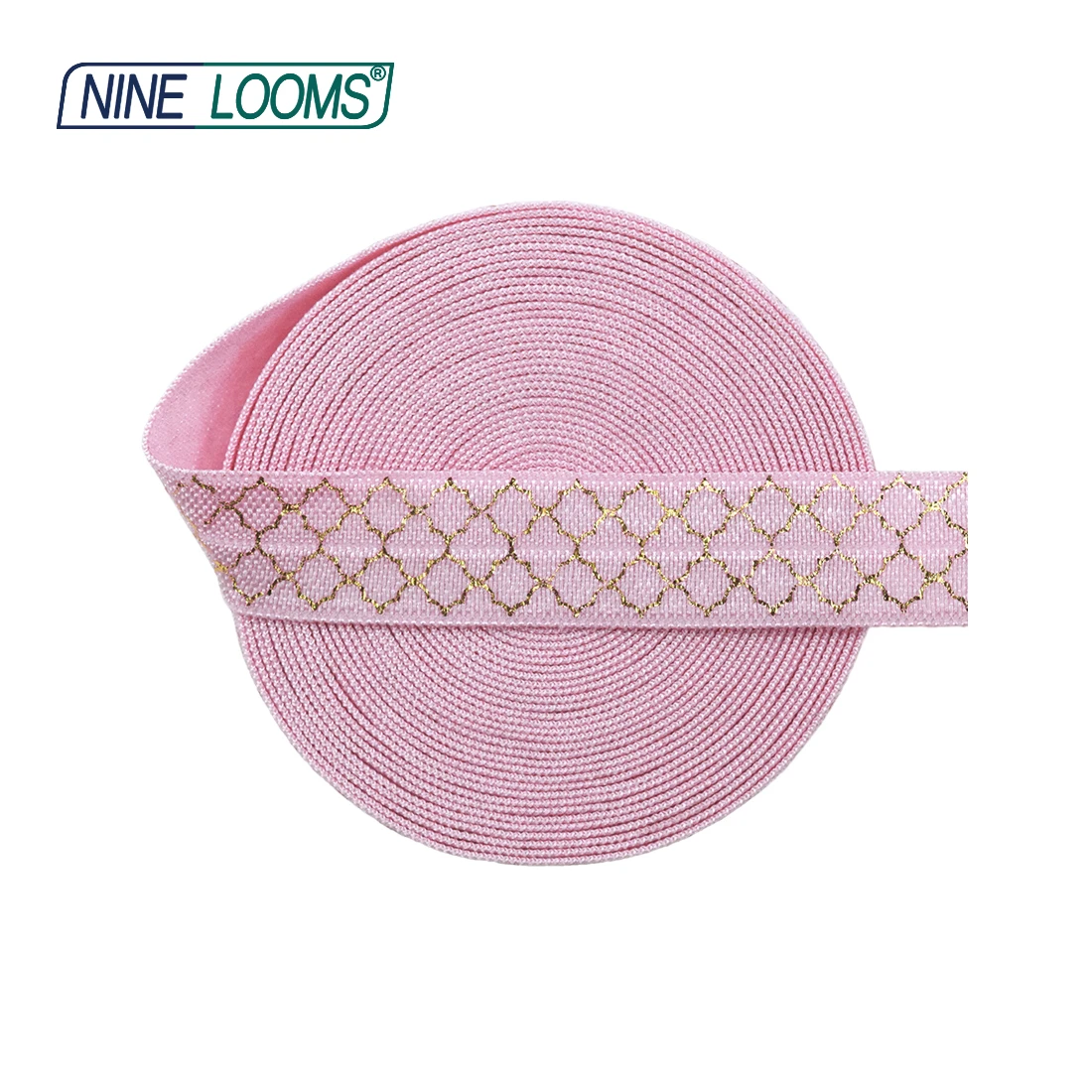 Neun Webstühle Folien druck über Gummibänder falten für 5/8 "15mm Leoparden Tupfen Spandex Bänder Haar gummi Stirnband Näh besatz 2 5 10 Yard – Detail 13