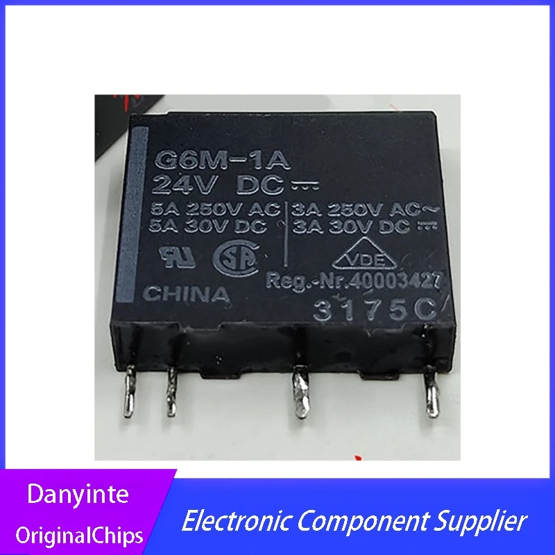 New  5Pcs/LOT G6M-1A 24V 12V   G6M-1A-24V G6M-1A-24VDC G6M-1A-12V  G6M-1A-12VDC   5A 4Pin