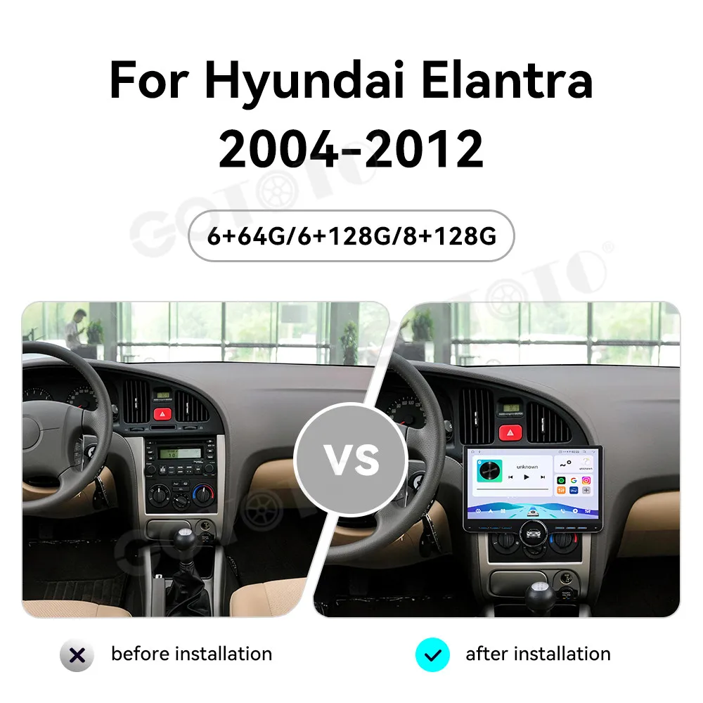 Radio Audio Stereo Android 15 11.5 Inch For Hyundai Elantra 2004‑2012 Car Multimedia Player Stereo Head Unit Android Auto