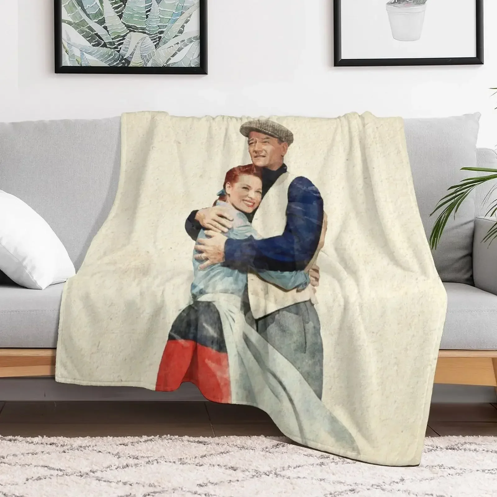 

The Quiet Man - Watercolor Throw Blanket Retros Custom Blankets
