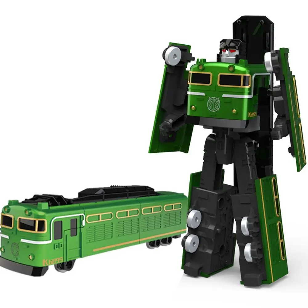 2 in 1 Deformation Robot Train Excavator Railway Train Transformation Robot Toy Bulldozer Movable Engineering Vehicle Robot