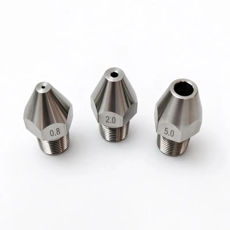 Stainless Steel Straight Jet Tip Nozzle 0 Degree Liquid Column Flow Tip High Pressure Cleaning Cutting Cone Nozzle