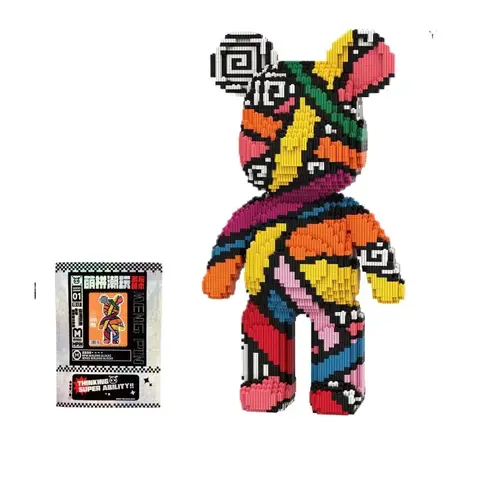 हॉट 3D कावई भालू मॉडल माइक्रो डायमंड बिल्डिंग ब्लॉक लाइट डेवलपमेंटल ईंट खिलौने लड़कों बच्चों के जन्मदिन के उपहार के साथ 10 best sales ईंटें सहन करना - №6