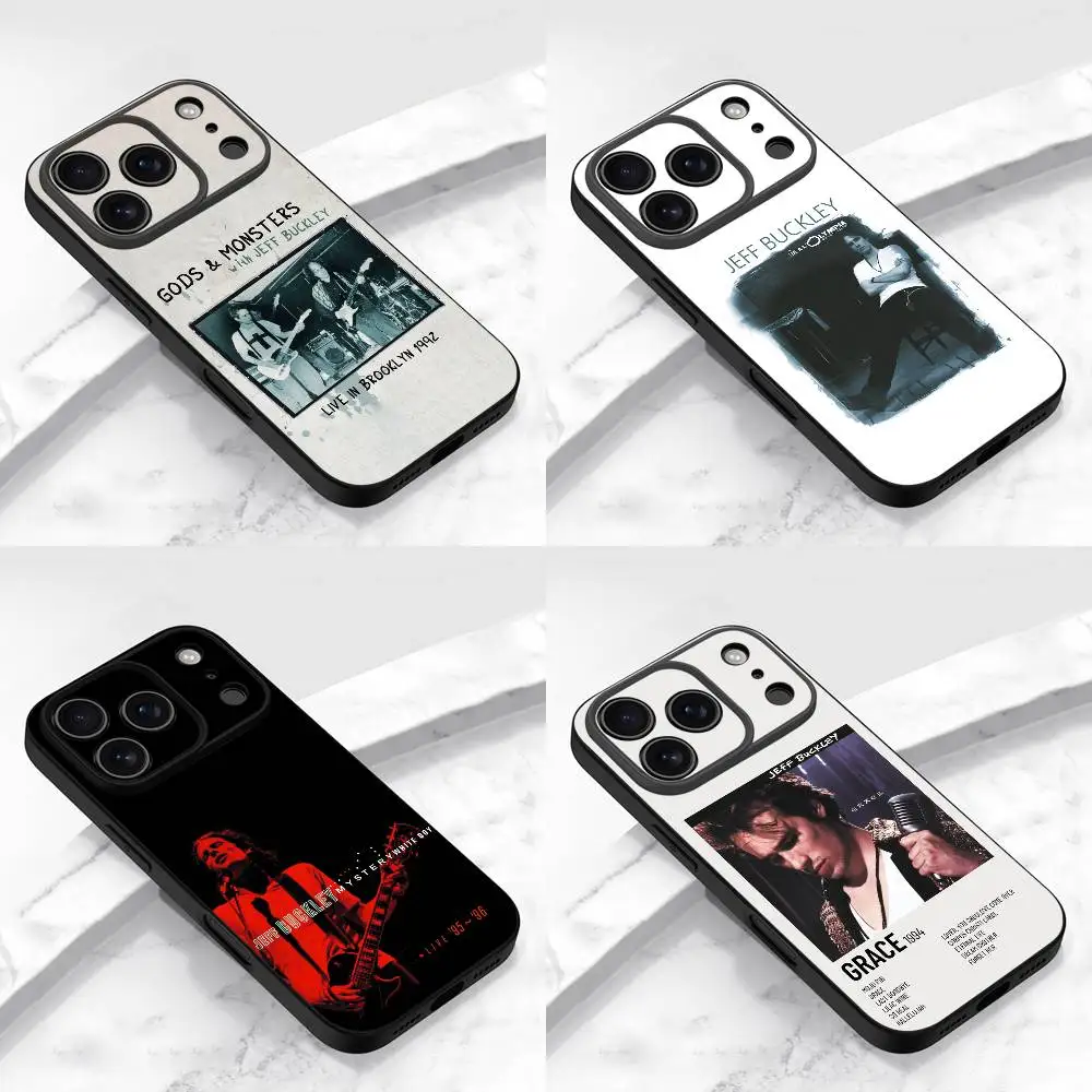 

J-Jeff B-Buckley Grace Phone Case For iPhone 17,16,15,14,13,12,11,Pro,Max,Plus,E,Air,Mini Protective Black Cover