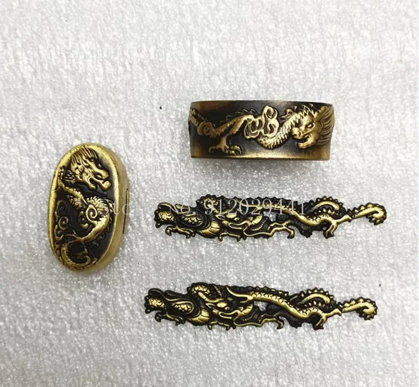 Copper A Set Japanese Sword Fittings HandGuard For Katana Wakizashi Theme Nice Tsuba DIY Fittngs - view 6