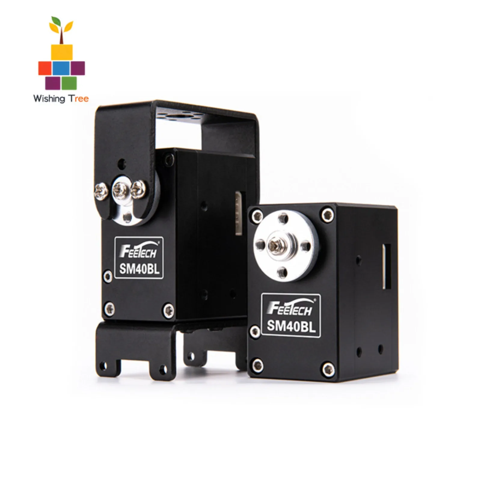 Feantech SM40BL バス RS485 ブラシレス 40kg スチールギア 360 °   2軸ロボットアーム高精度シリアルサーボ