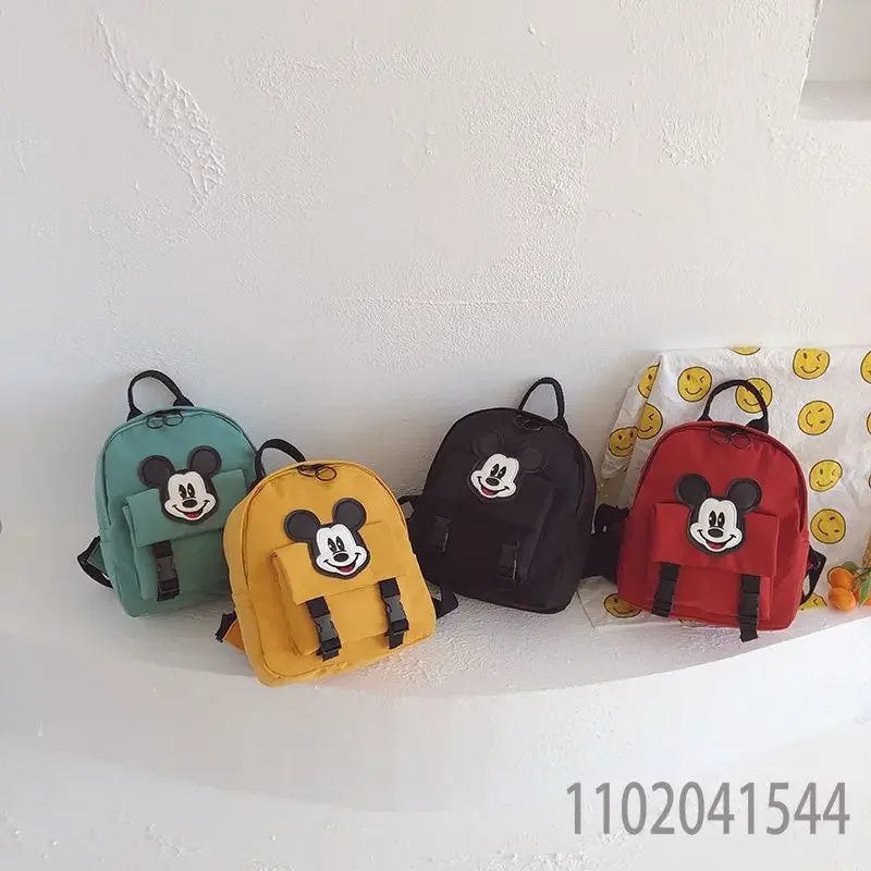 MINISO Mickey Mouse School Backpack for Toddler Cute Portable Kid Backpack for Girl Boy Kindergarten Preschool Student Class Bag