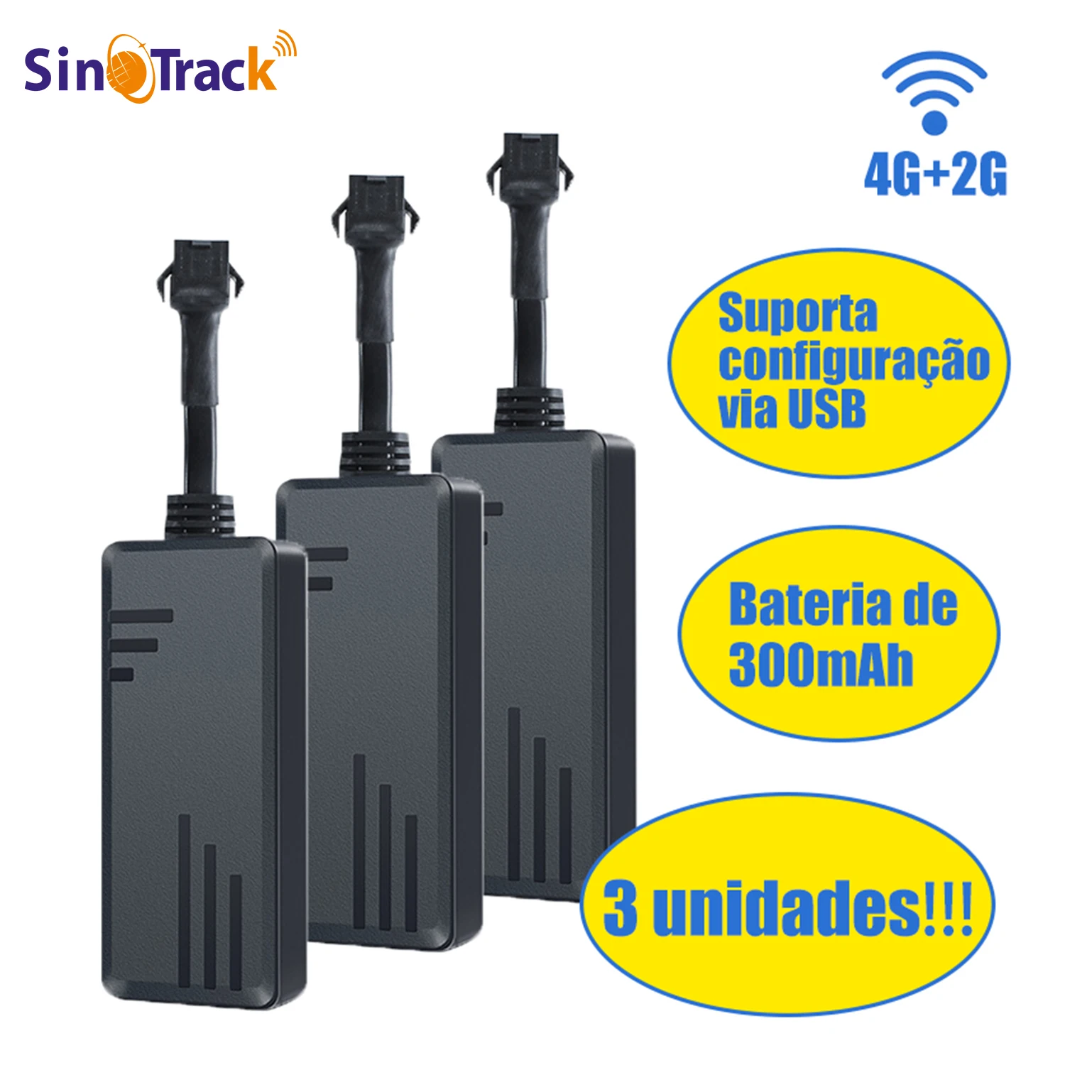 SinoTrack  J16 4G+2G GPS tracker 3units Realtime Tracking Locator Device GT06 Protocol With Free Platform And App Acc Alarm