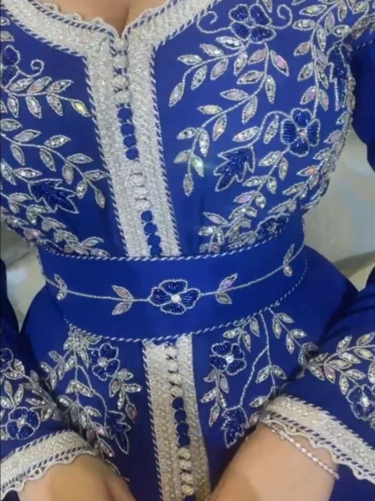 India Turkey Muslim Abaya Dresses Women Wedding Evening Party Dress Elegant Kaftan Robe Diamond Belt Abaya Morocco Caftan