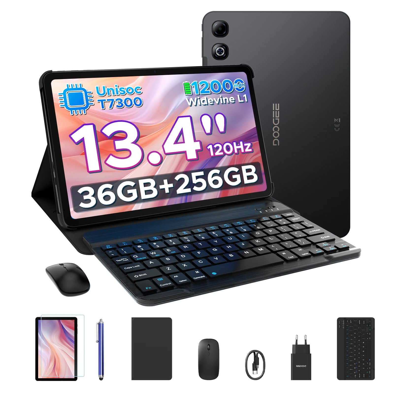 DOOGEE U13 Pro Tablet PC 13.4" Display Android 16 11000mAh 36GB RAM(6+30) 256GB ROM Gemini AI Widevine L1 Netflix Supports