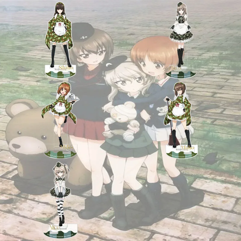Girls und Panzer Limited Style Anime Acrylic Stand Figure Bedroom Desktop Decoration Collectible Model Keychain