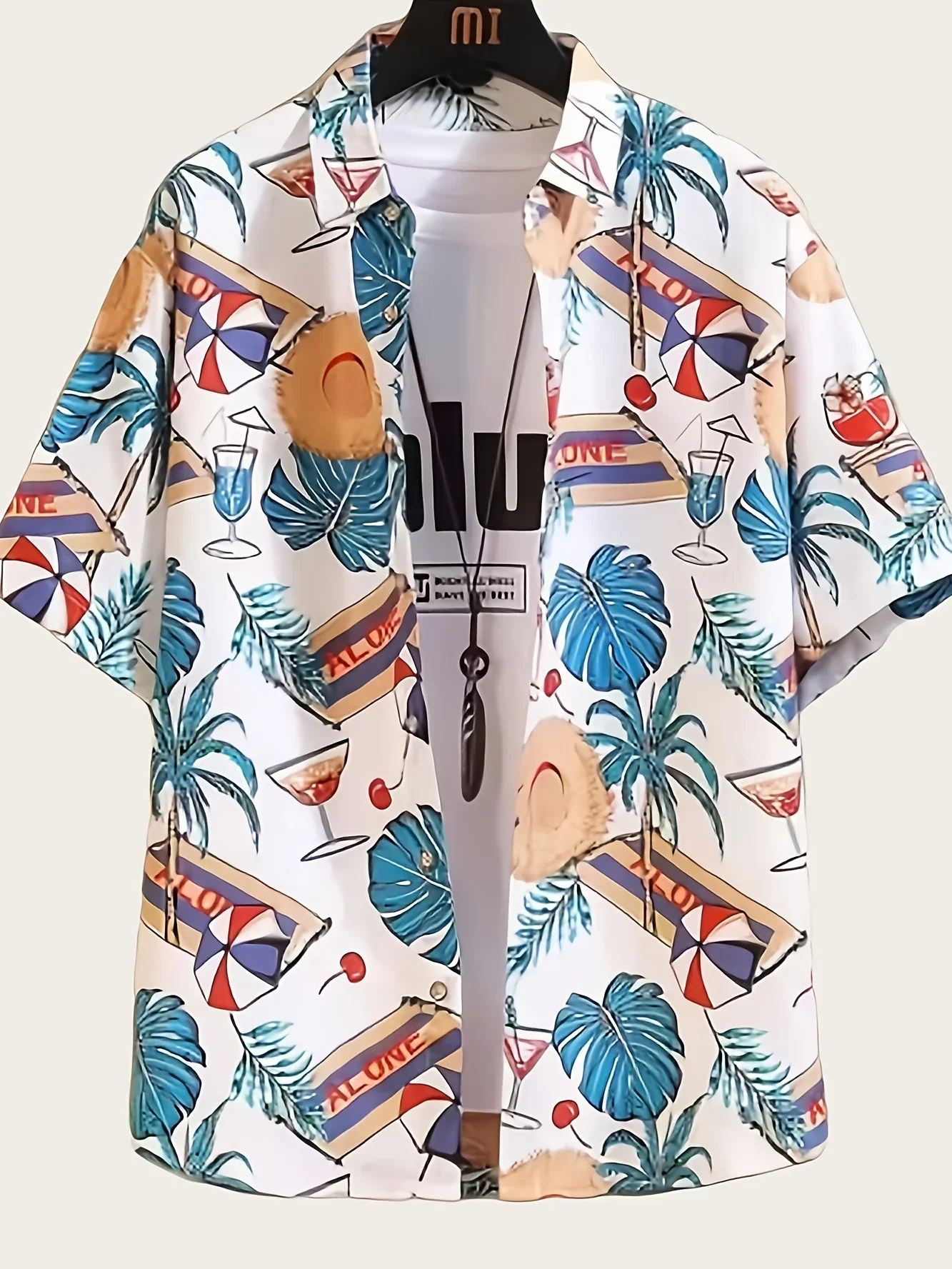 2026 New Hawaiian Shirts For Men Tropical Sea Boat Bird Print Short Sleeve Aloha Holiday Loose Casual Camisa