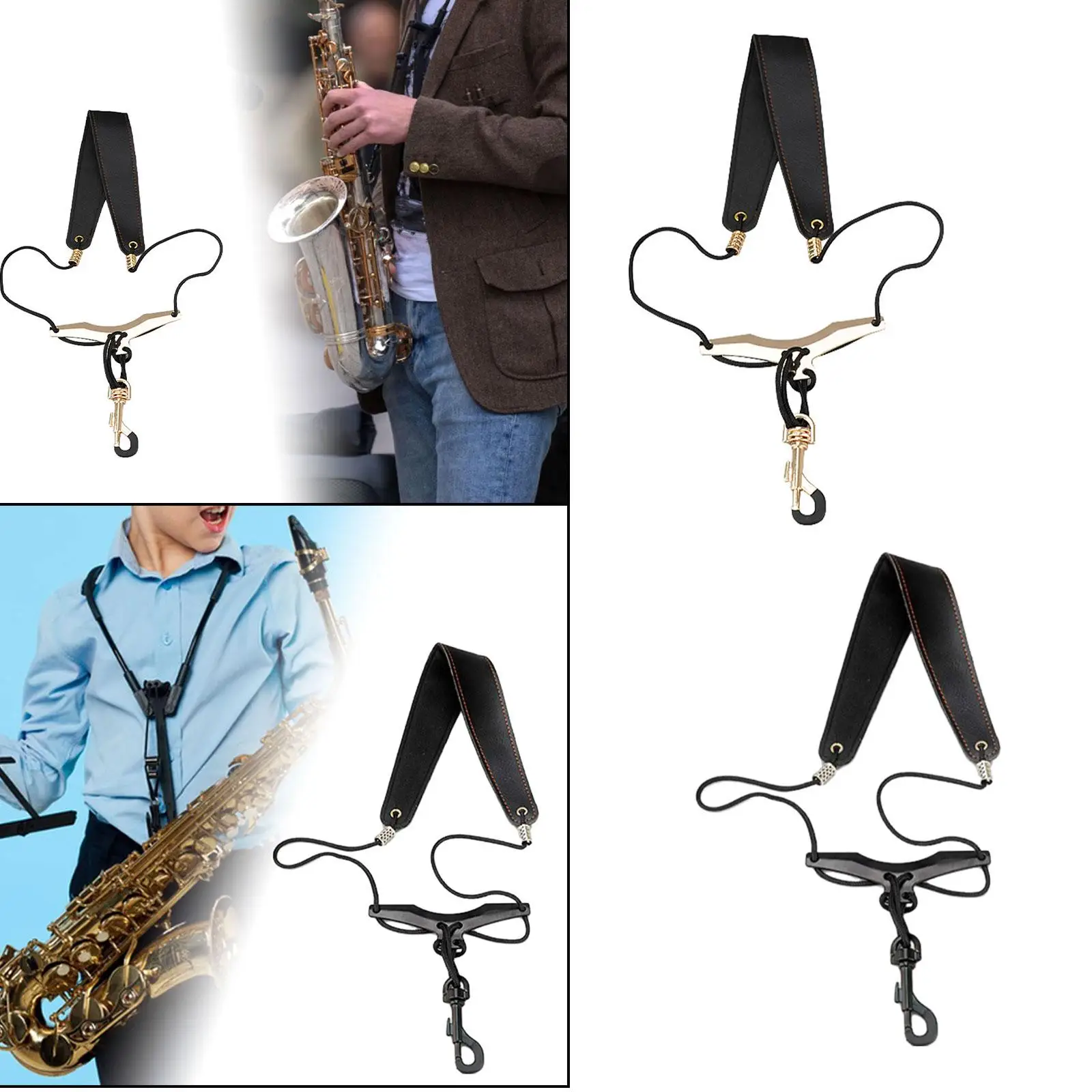 색소폰 넥 스트랩 버클이 있는 다기능 경량 악기 액세서리 휴대용 벨트 조절 가능 초보자 선물
