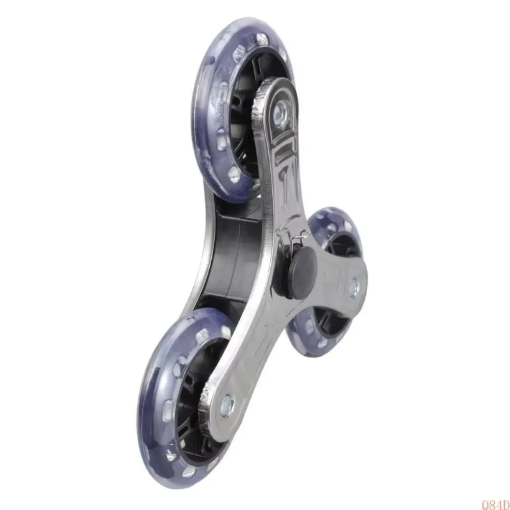 Stable Metal Frame Plastic Wheels Multi-Purpose Plastic Stair Climbing Wheels Triangle Pu Cart Wheels Foldable Cart
