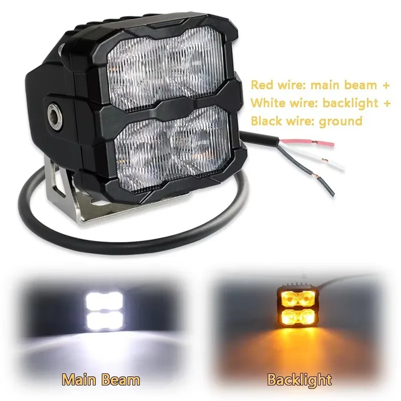 High Brightness 40W Car LED Fog Driving Light  Road Bumper Fog Lights Fog/Spot/Driving Combo Beam Cool White Backlight