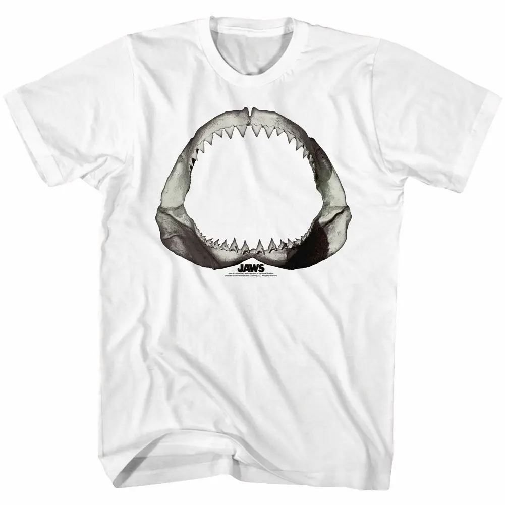 Jaws Literally White Adult T Shirt