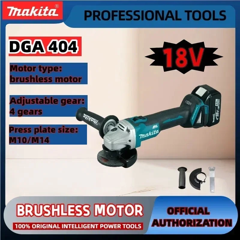 Makita DGA404 18V amoladora angular eléctrica sin escobillas amoladora inalámbrica Metal madera pulido herramienta eléctrica de corte