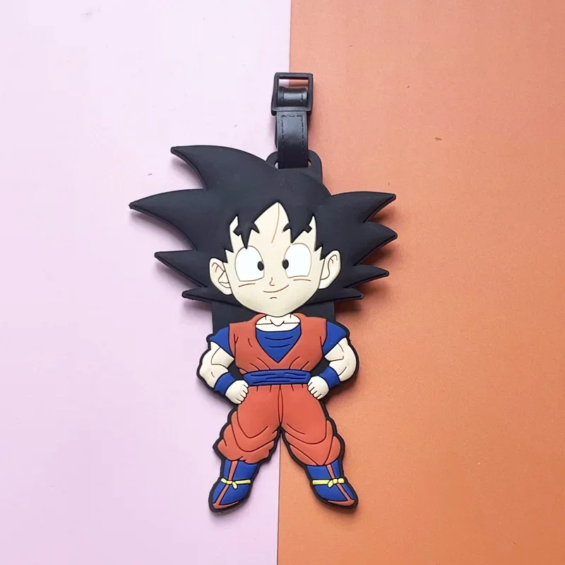 لعبة دراغون بول سون جوكو علامة الأمتعة البلاستيكية أنيمي التسمية حقيبة قلادة الديكور حقيبة السفر الملحقات Addres بطاقة تسجيل معلومات الهاتف #5