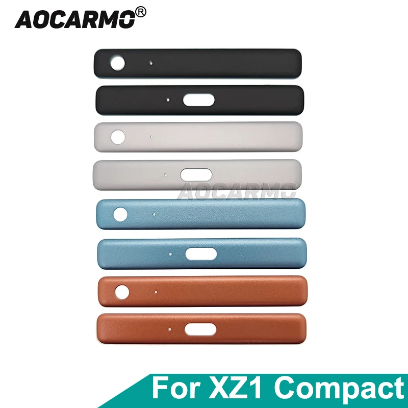 Górna dolna rama obudowa w górę dół osłona osłony obramowania z siatką Mic dla Sony Xperia XZ1 Compact XZ1C Mini G8441 G8442 S0-02K