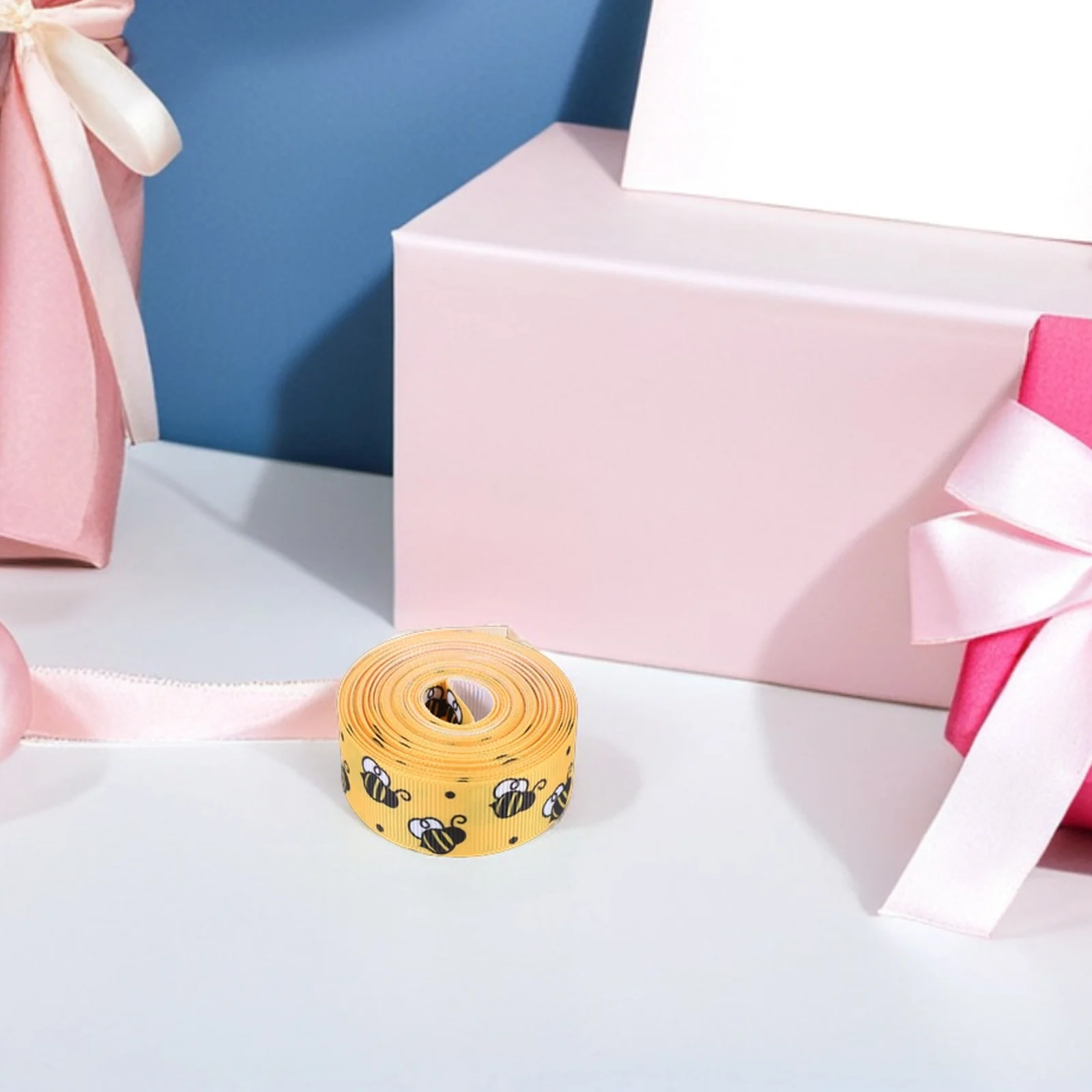 

Bee Ribbon Bee Wired Polyester Edge Spring Themed for Wreath Making Flower Bouquets and Seasonal Decorations