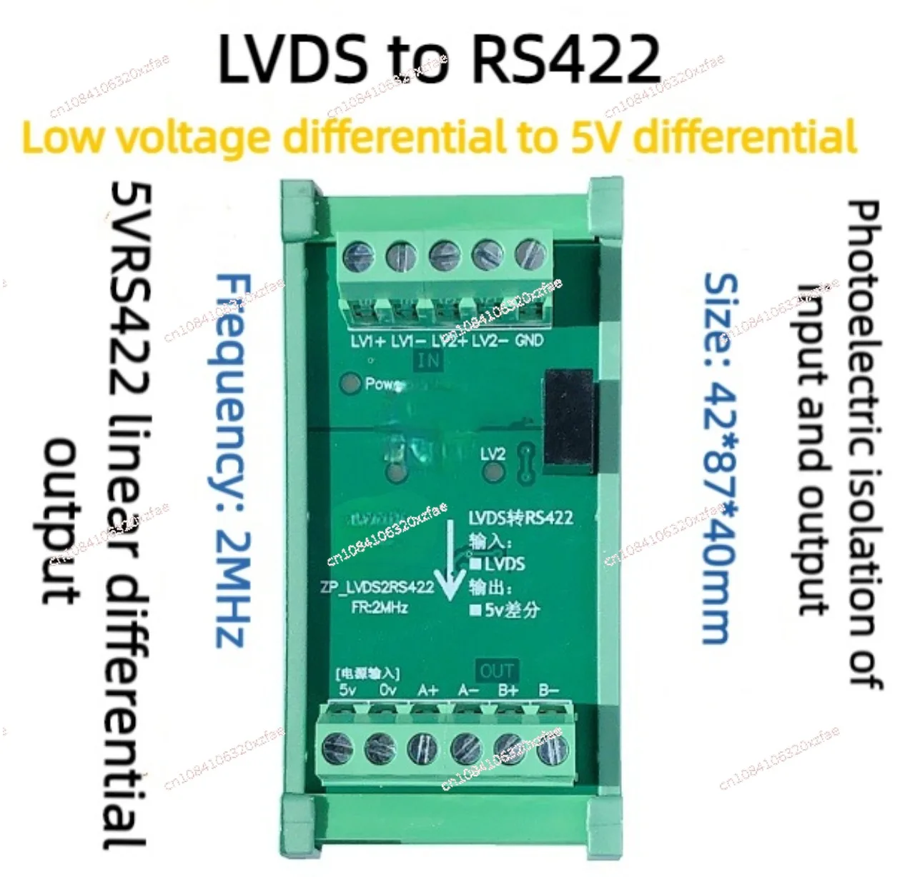 LVDS To TTL Low Voltage Differential Converter Low Voltage Differential To TTL LVDS To RS422