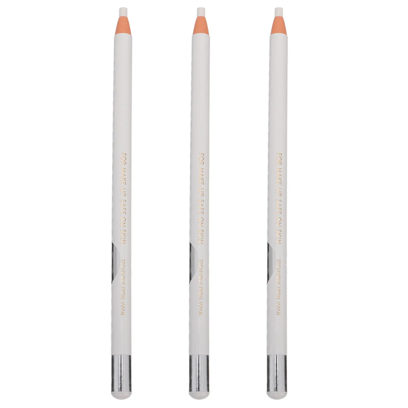 Juego de 3 Lápices Delineadores de Ojos Blancos, Punta Fina, Resistentes al Agua, de Larga Duración, para Maquillaje de Ojos, Iluminador, Sombra de Ojos, Brillo Labial, Iluminador de Esquinas