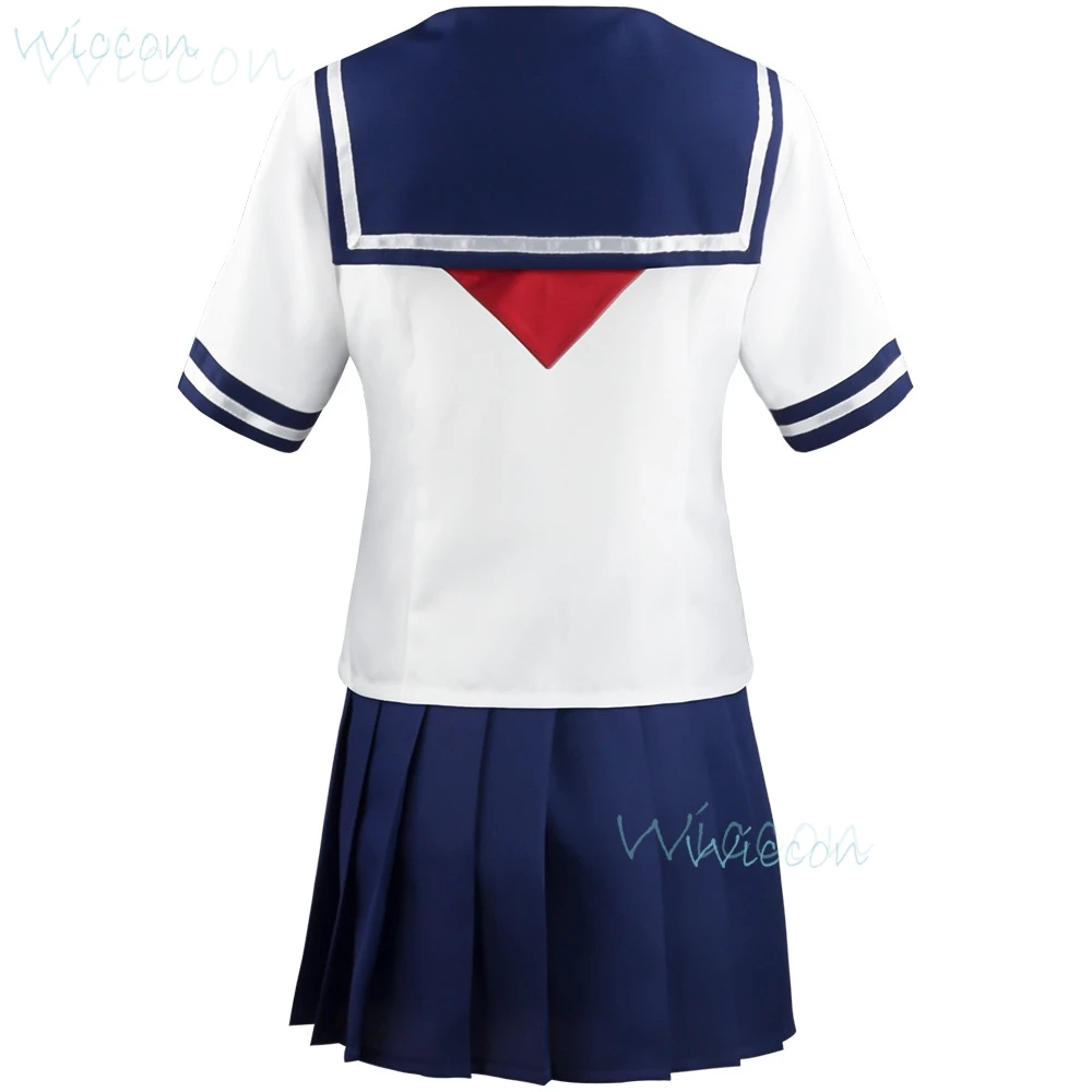 لعبة Yandere Simulator Ayano Aishi اليابان زي مدرسي هالوين زي النساء الفتيات قصيرة الأكمام أعلى تنورة بحار تأثيري البدلة