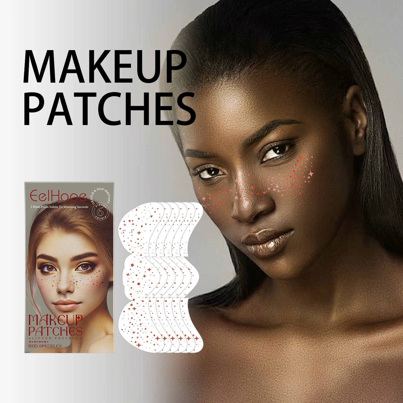 Facial Spot Glitter Sticker Fake Sproet Metallic Gouden Onregelmatige Waterdichte Tijdelijke Tattoo Star Sticker voor DIY Dagelijks Feest