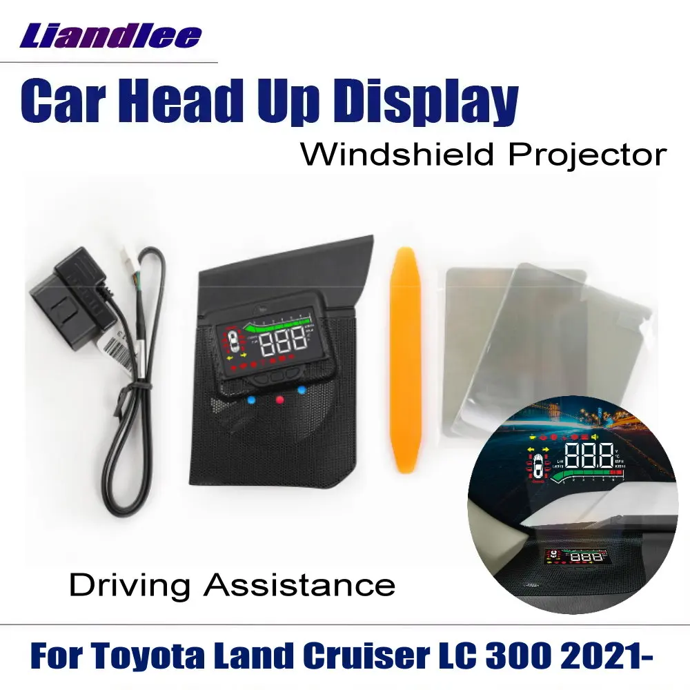 Car Head Up Display HUD For Toyota Land Cruiser VX/GR J300 300 2021-2026 Auto LED Windshield Projector Accessories Kits