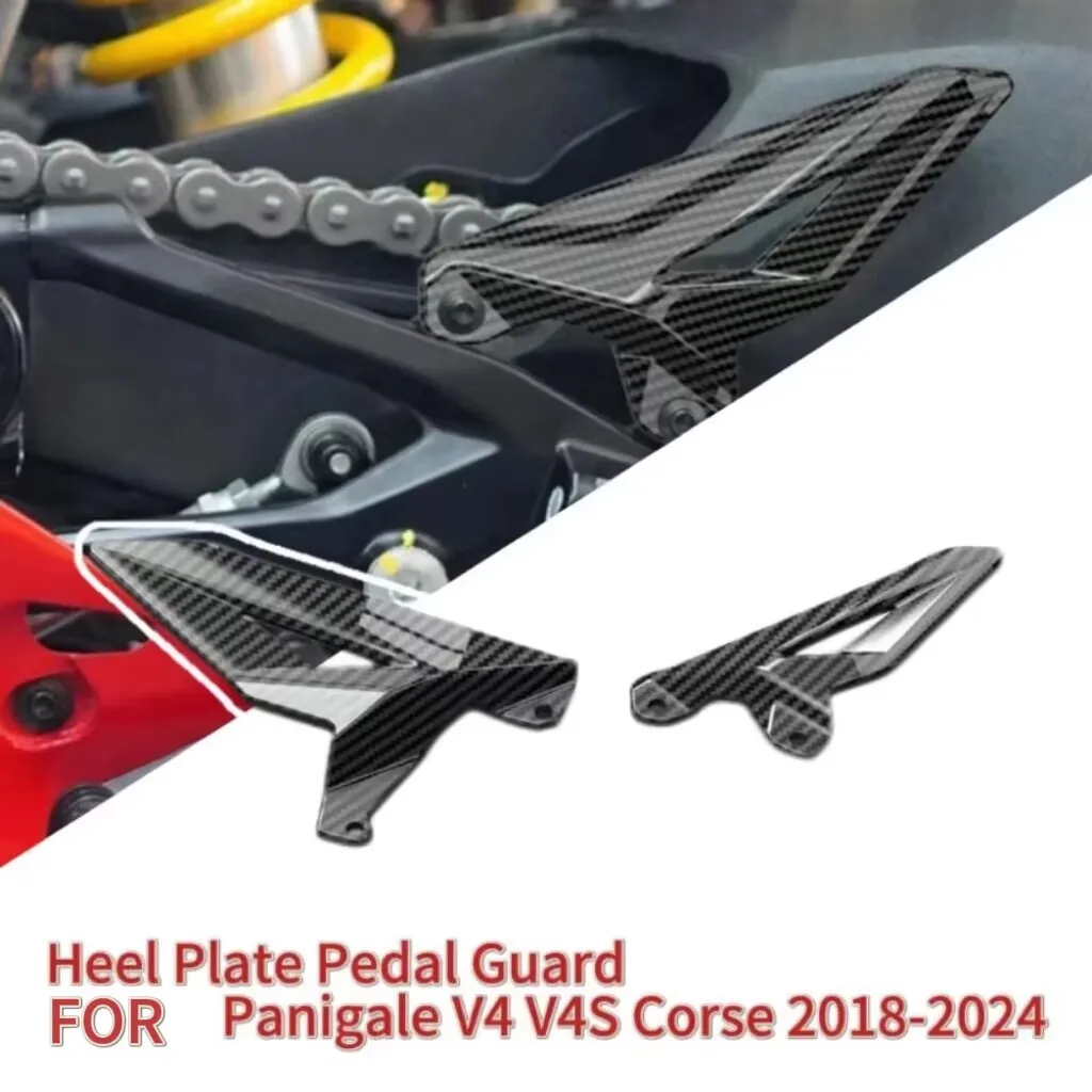 FOR Ducati Panigale V4 V4S Corse 2018‑2024 Motorcycle Heel Plate Pedal Guard Decor Mod Accessories
