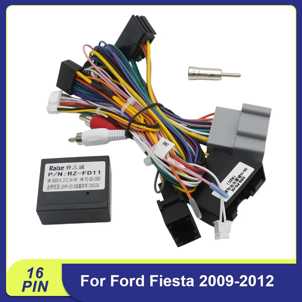 16-Pin Kabelbaum für Ford Fiesta 2009-2012 Android Radio Stereo Stromadapter Kabelset