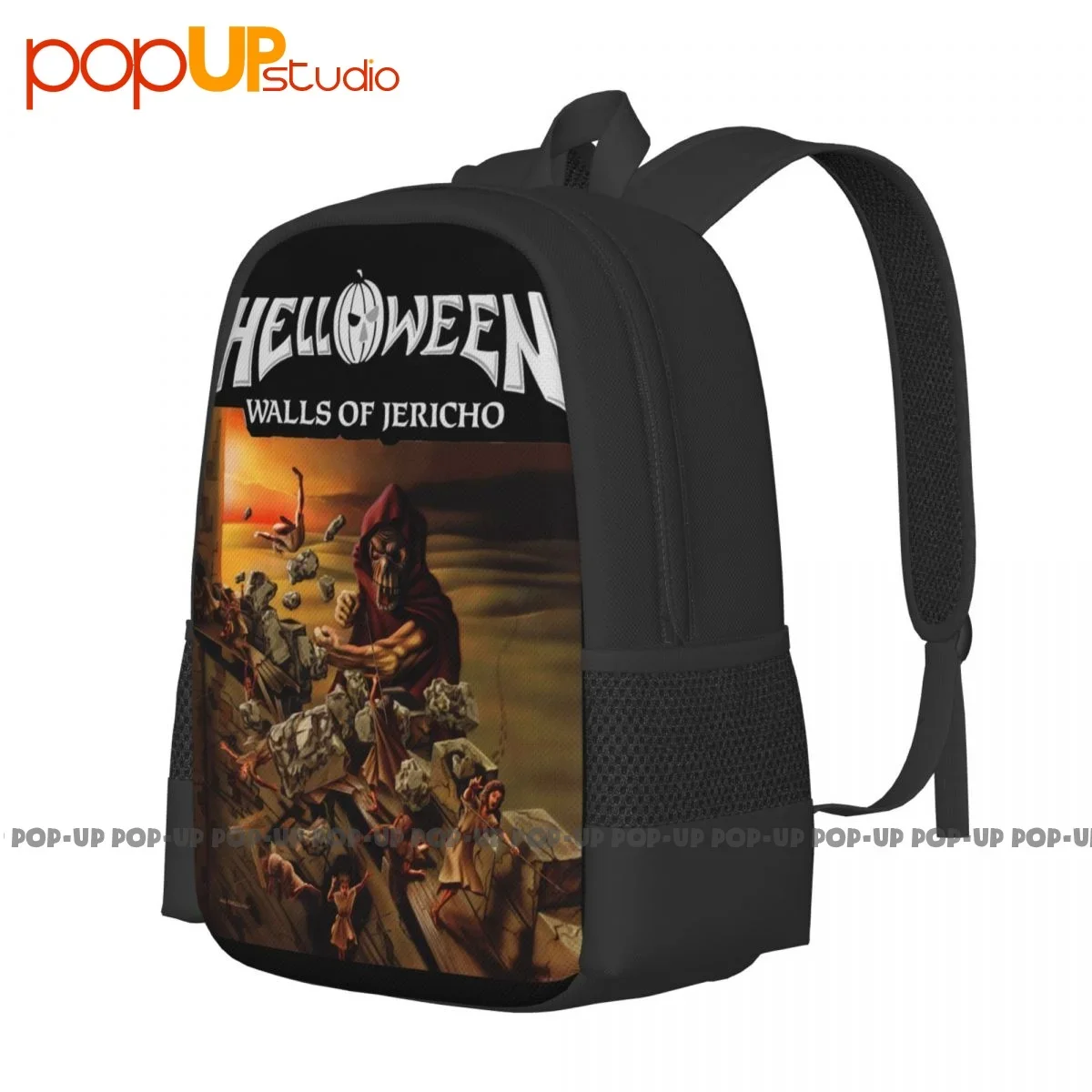 Helloween Walls Of Jericho Album Cover Metal Music Band Backpack Large Capacity Hot Multi-function