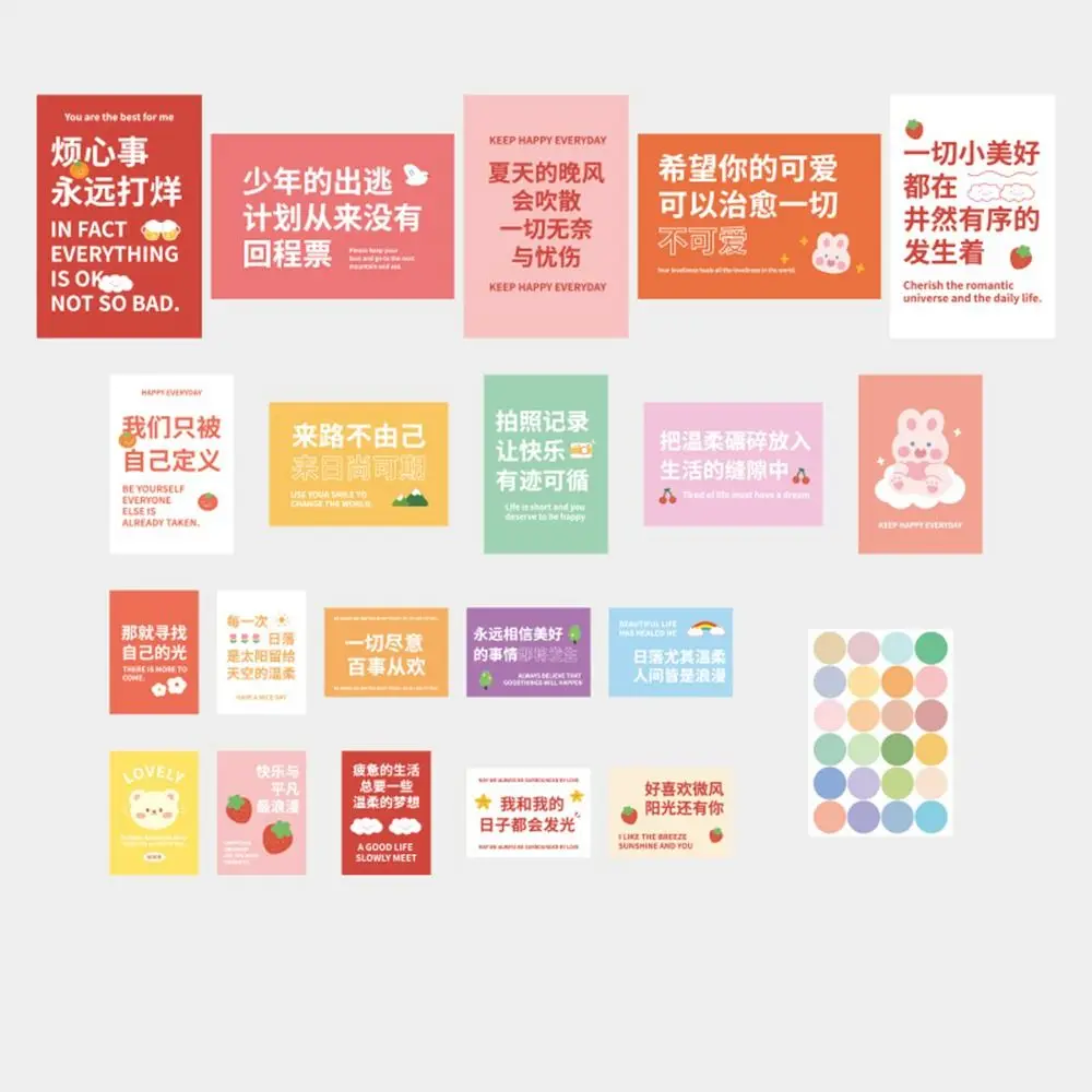 

20PCS Creative Aesthetic Decoration Cards Decoratiove Nordic Series Art Postcard INS Style Scenery Wall Sticker Home