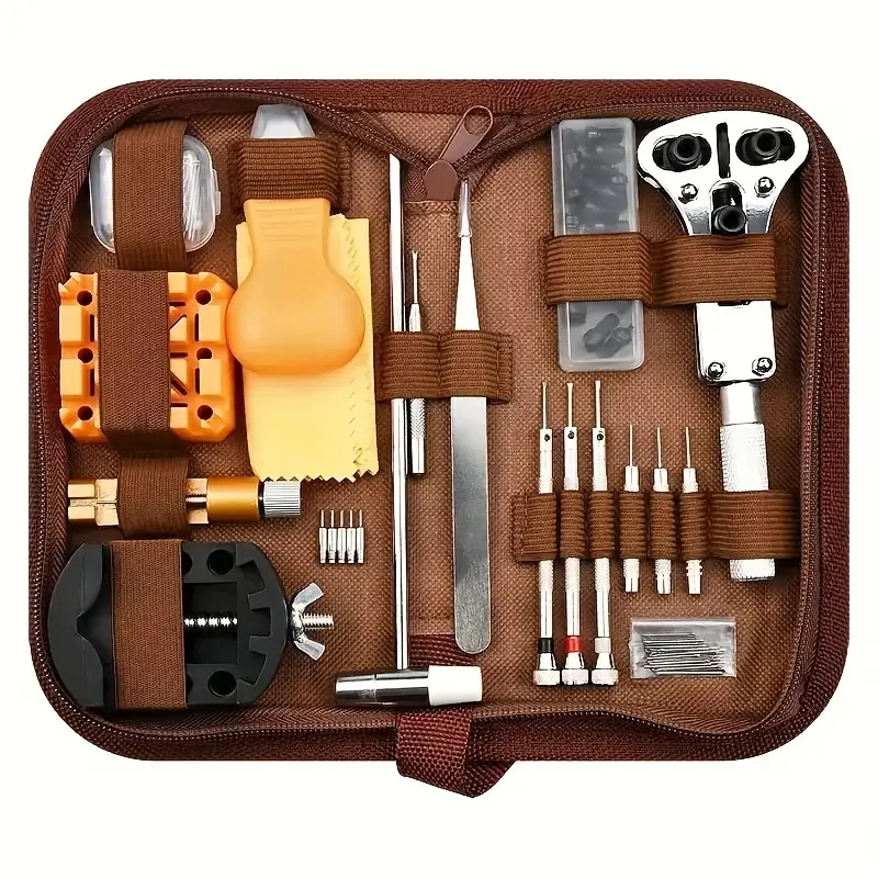 168 Kit de réparation de montres-Kit de tige d'ouverture de démontage de boîtier, adapté aux amateurs de réparation de montres-cadeau idéal pour le collecteur de montres