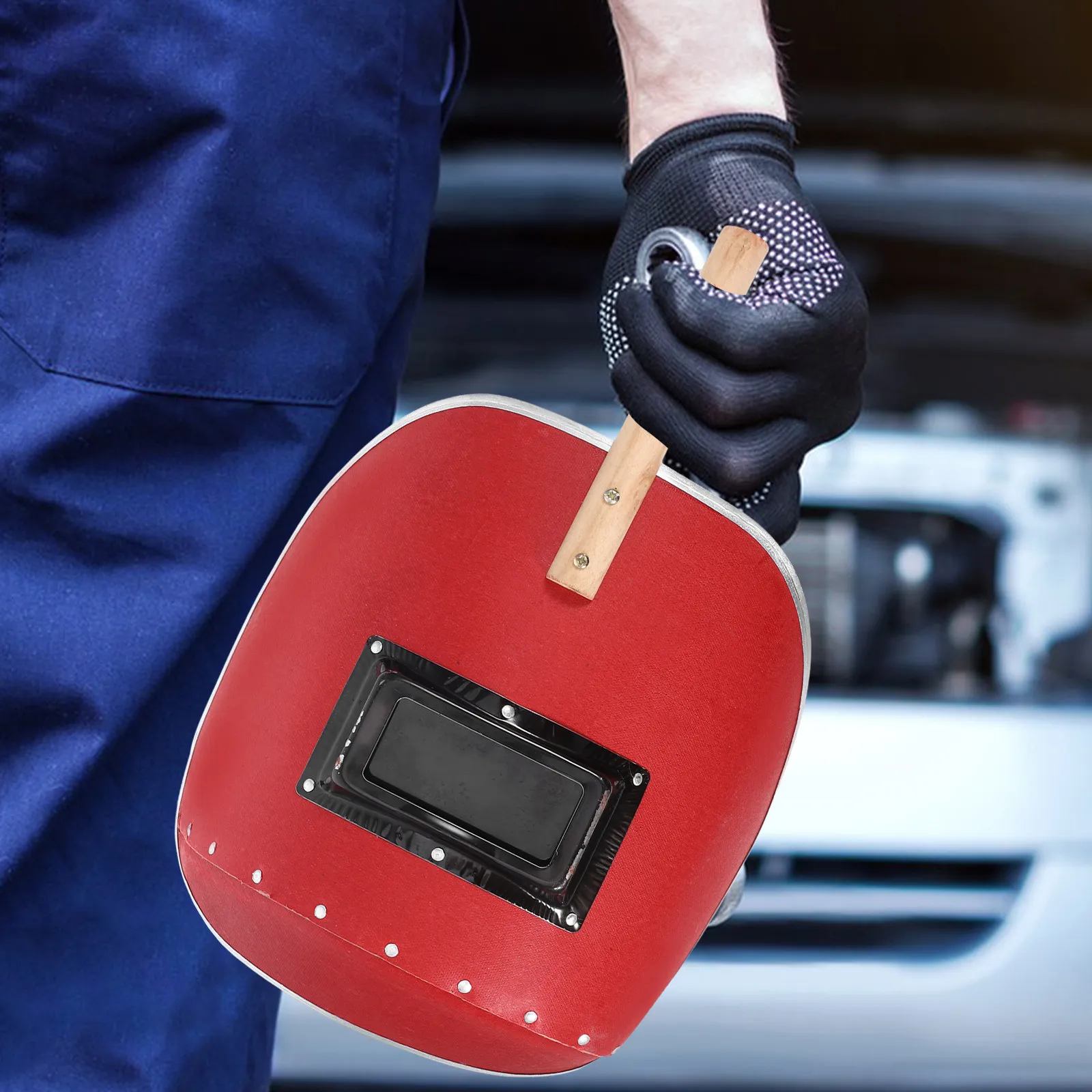 Handheld Welding Mask Electric Soldering Shield Half High Definition Face Protector for Welding Cutting Tig Mig Arc