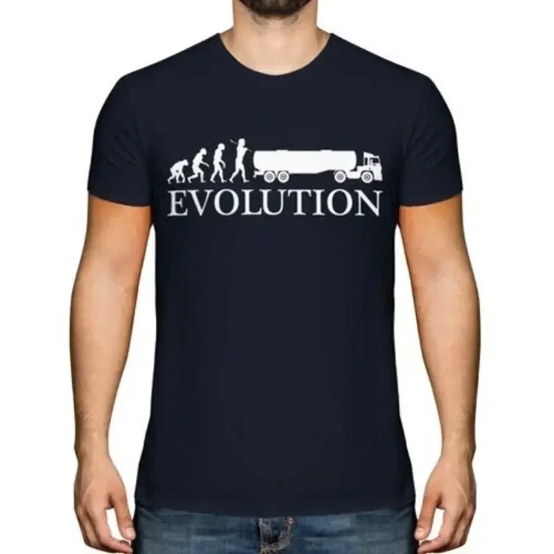Tanker Evolution Of Man Herren T-Shirt Geschenk Fahrer Lorry