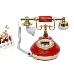 Retro Vintage Phone Antique Telephone Landline Old Fashioned Telephones Button Dial, LCD Display Classic Ceramic Retro Phone