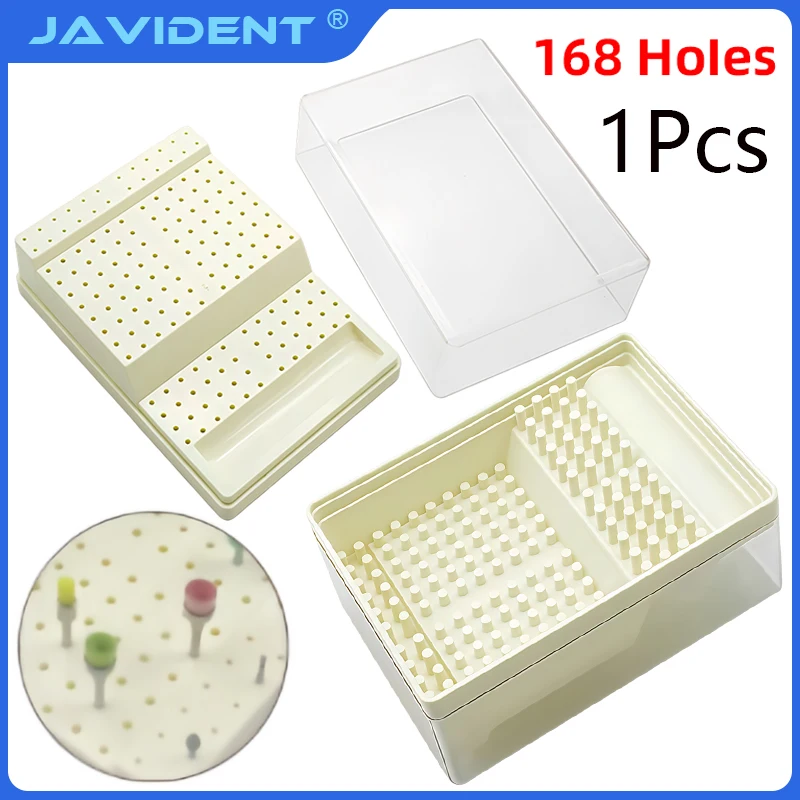 

1Pcs Dental Supplies: 168-Hole Rectangular Bur Holder, High- and Low-Speed Handpiece Holder, Dental Bur Holder