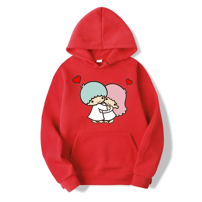 

Sanrio Little Twin Stars Men's and Women's Hoodie Casual Street Clothing Long sleeved Sweatshirt Boys and Girls Autumn Top Coat