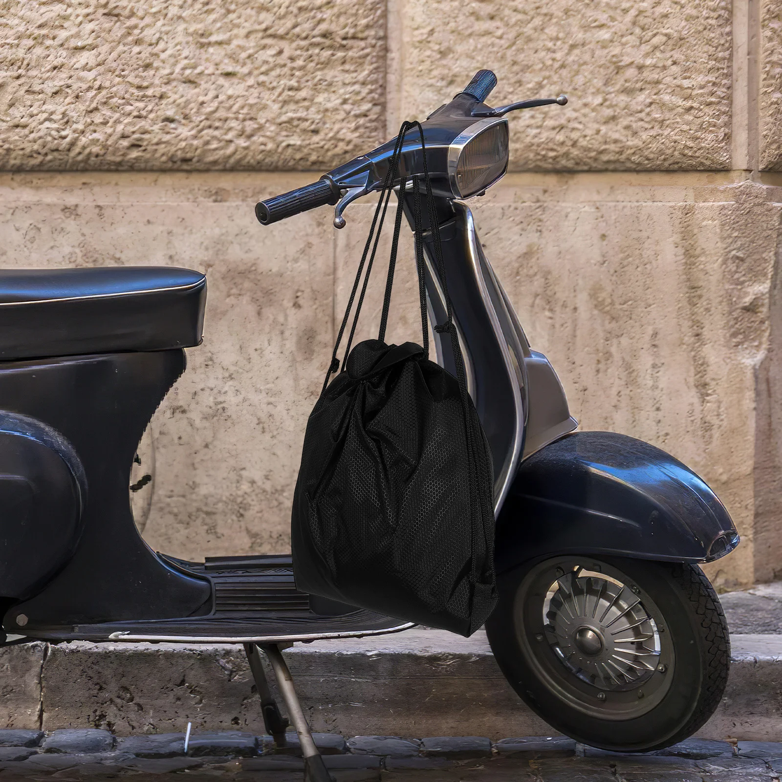 Bolsa de almacenamiento impermeable con cierre de cordón grueso para motocicleta, bicicleta eléctrica, protección para bicicleta de montaña