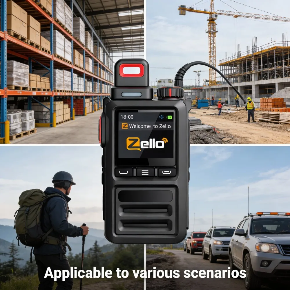 Zello-Waterproof Walkie Talkie, Bluetooth, Outdoor Portable GPS Navigation, Global WiFi, 4G