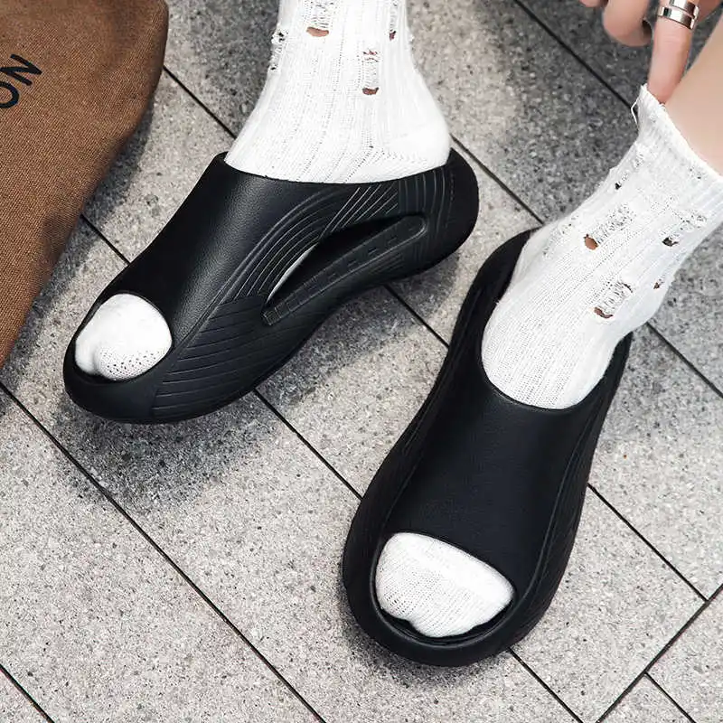 

Спа-осенние мужские резиновые шлепанцы, тапочки, пляжные сандалии от 4 до 12 лет, мужские кроссовки, спортивные широкие значки, новый стиль