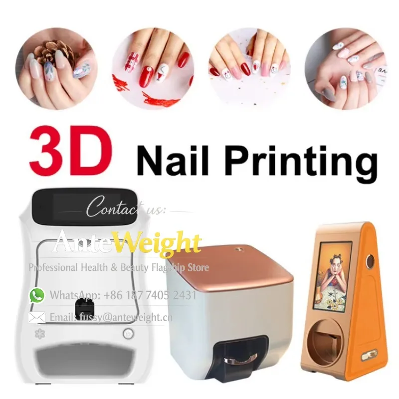Professional Electric 3D Nail Art Printer Automatic Smart DIY Digital 720p Touch Screen 5M Camera DC Brushless Fan
