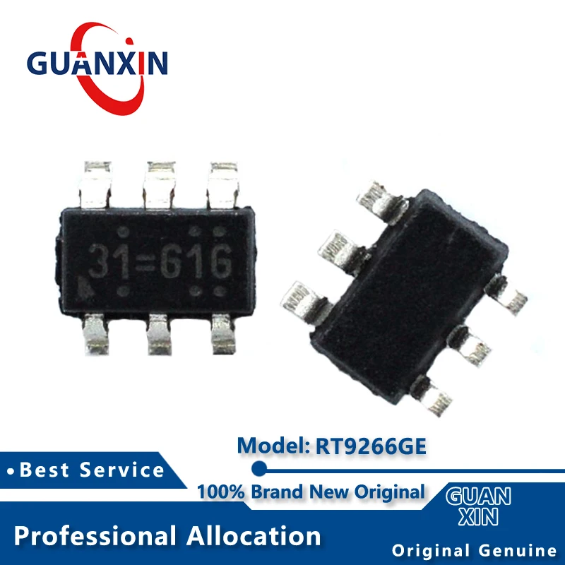 

100% New electronics RT9266GE SOT23-6 Marking 31=** RT9266